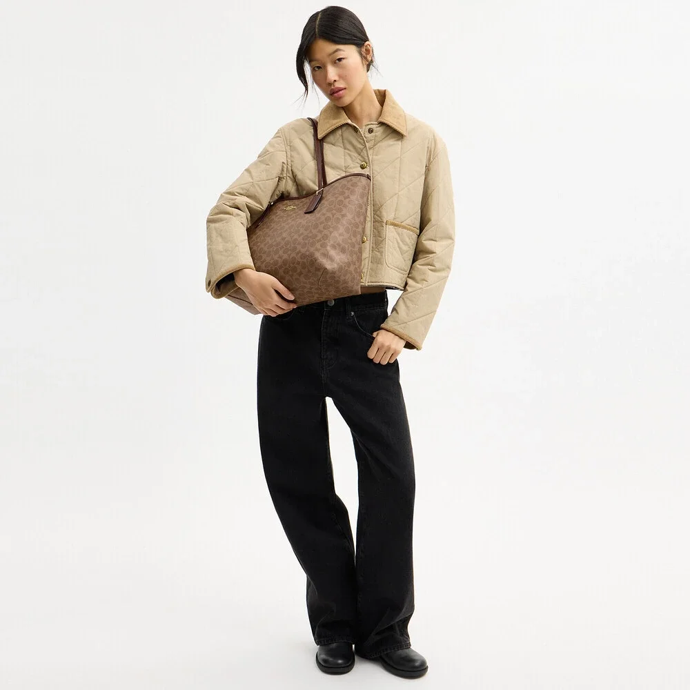 Coach Outlet City Tote Bag In Signature Canvas